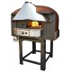 Dual Fuel Wood & Gas Rotating Pizza Oven Series Mix85RK Silicon Coated