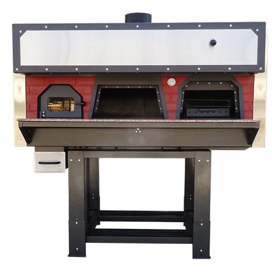 Traditional Wood Fired Pizza Oven with Barbecue D100FB 