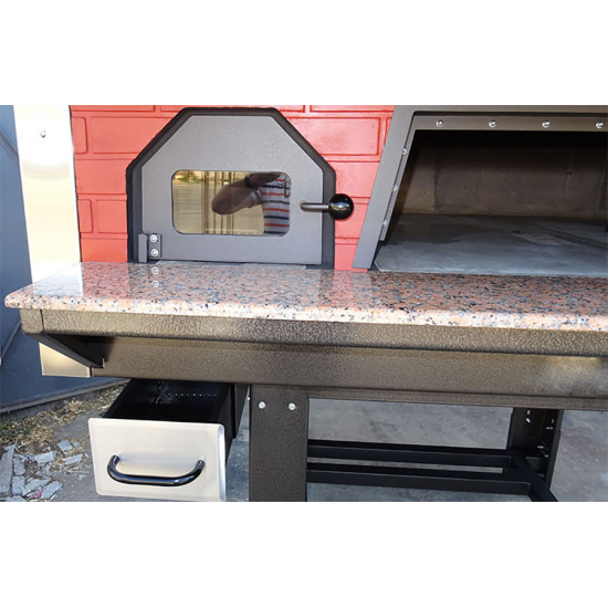 Traditional Wood Fired Pizza Oven with Barbecue D100FB 