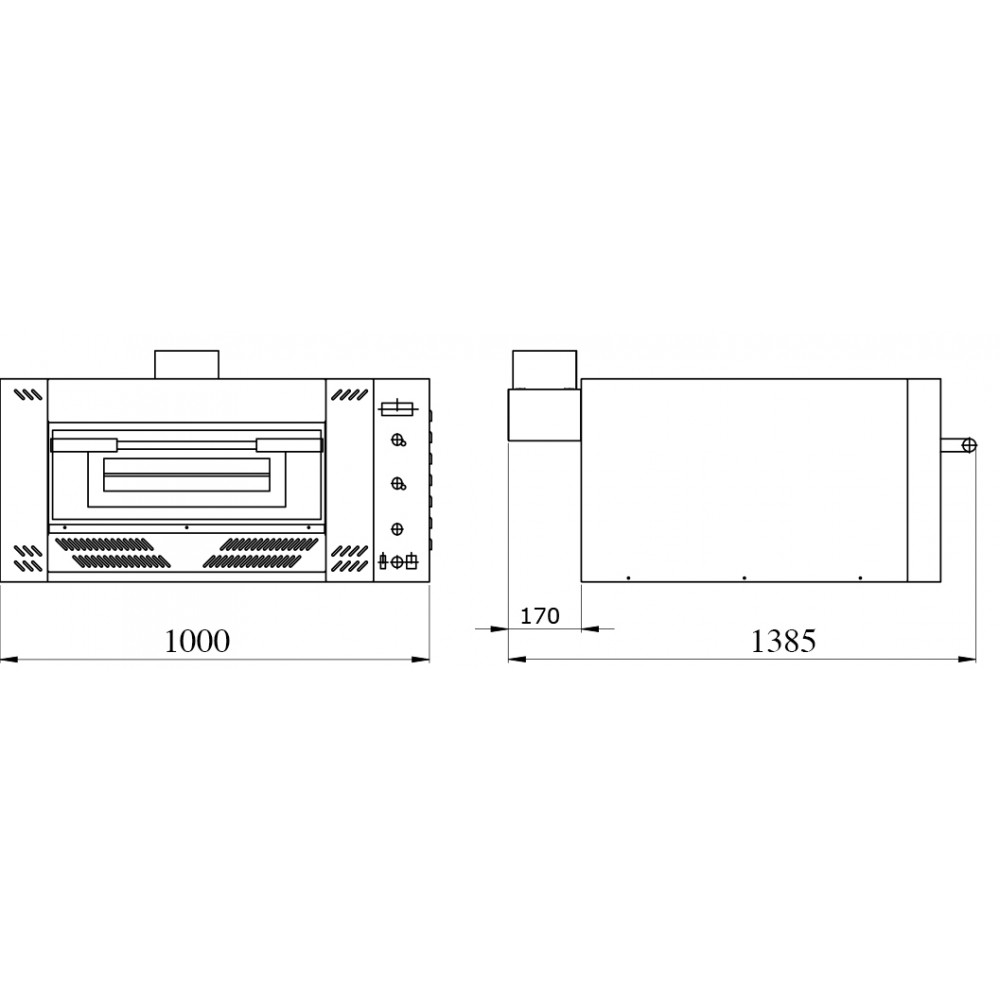 Prisma Commercial Gas Pizza Oven G6 Single Deck Pizza Oven UK