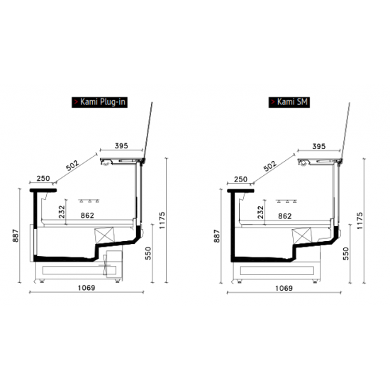 De Rigo Food Display Counter KAMI L=1955