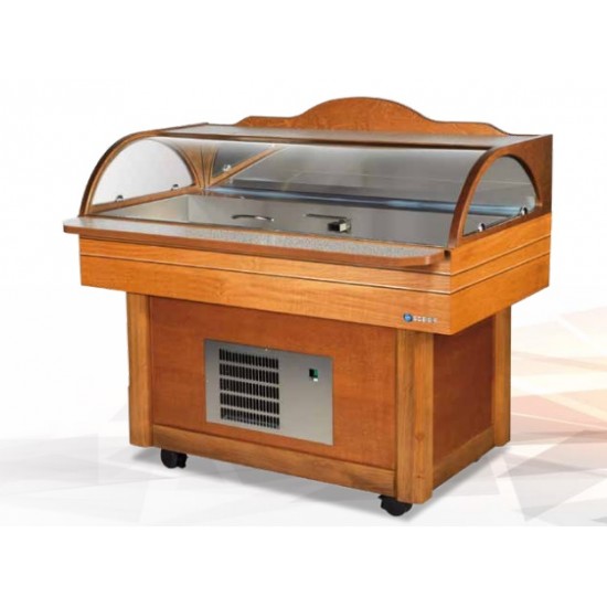 Scaiola Restaurant Fish Display Counter w/ Granular Ice Maker 