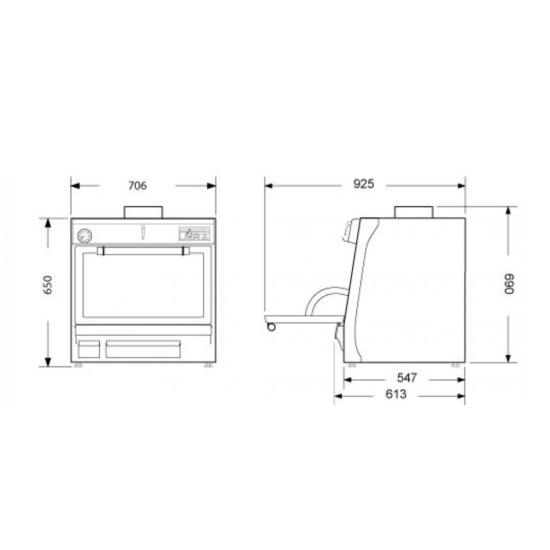 Pira Charcoal Oven 70 Lux Black Commercial Charcoal Ovens for Sale UK