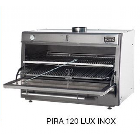 Charcoal Oven Pira 120 Lux Stainless Steel 175 Covers - 150Kg/h